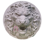 Lion Face Wall Sculpture (50.8 cm × 50.8 cm × 22.9 cm/20" × 20" × 9", 3000 g) | Modern Fiberglass Art with Marble Powder | Majestic Home Decor by Jaipurio